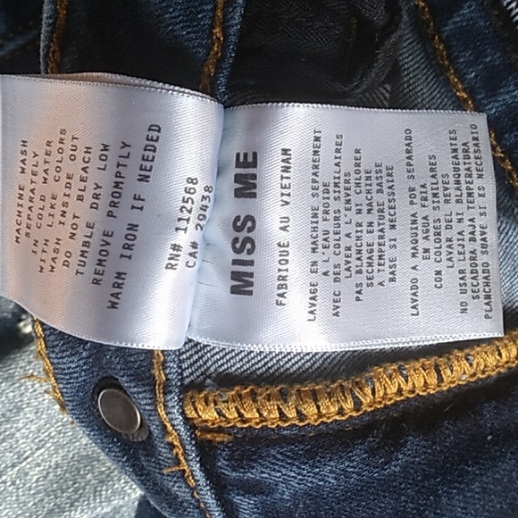 👖 Miss Me Jeans Skinny Distressed M100159 Sz 28  DESPERATELY SEEKING TRAVEL - Picture 9 of 16